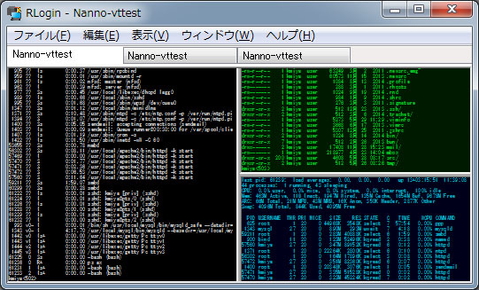 RLoginでサーバに接続（ログイン）した状態にする方法